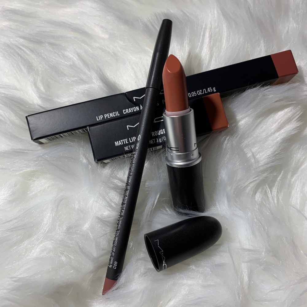 💄Mac x2💄Velvet Teddy lipstick/soar Lipliner new✨ - Picture 4 of 7